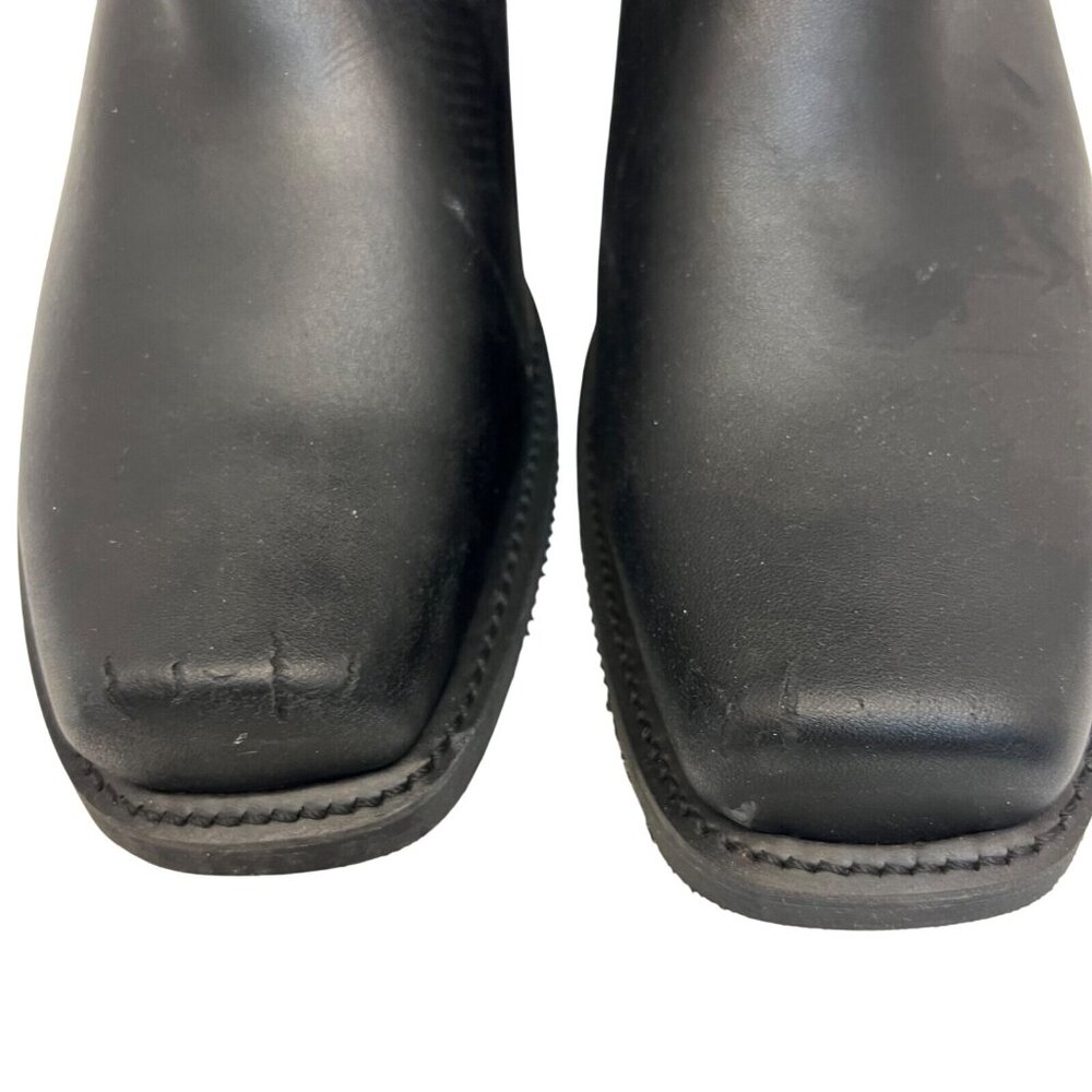 Double H Men's 10" Sierra Harness Boots *Made In USA* Black Leather Size 9.5 2E - Picture 4 of 9